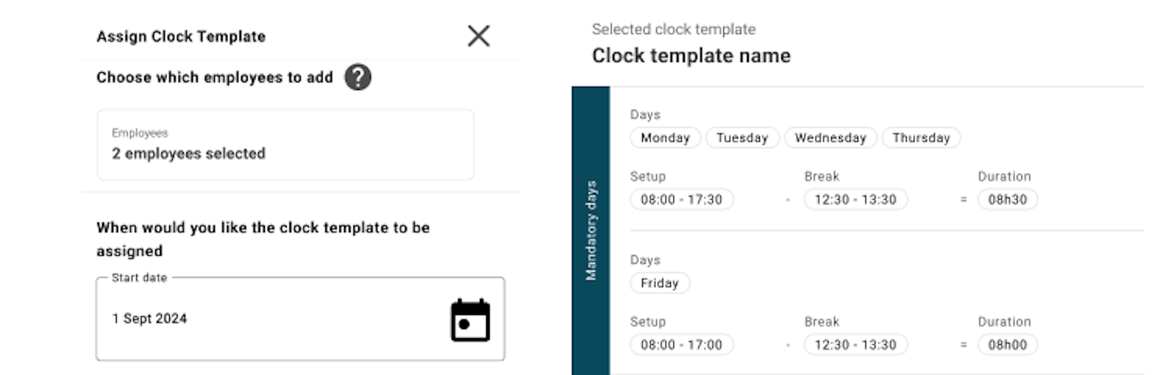 clock templates