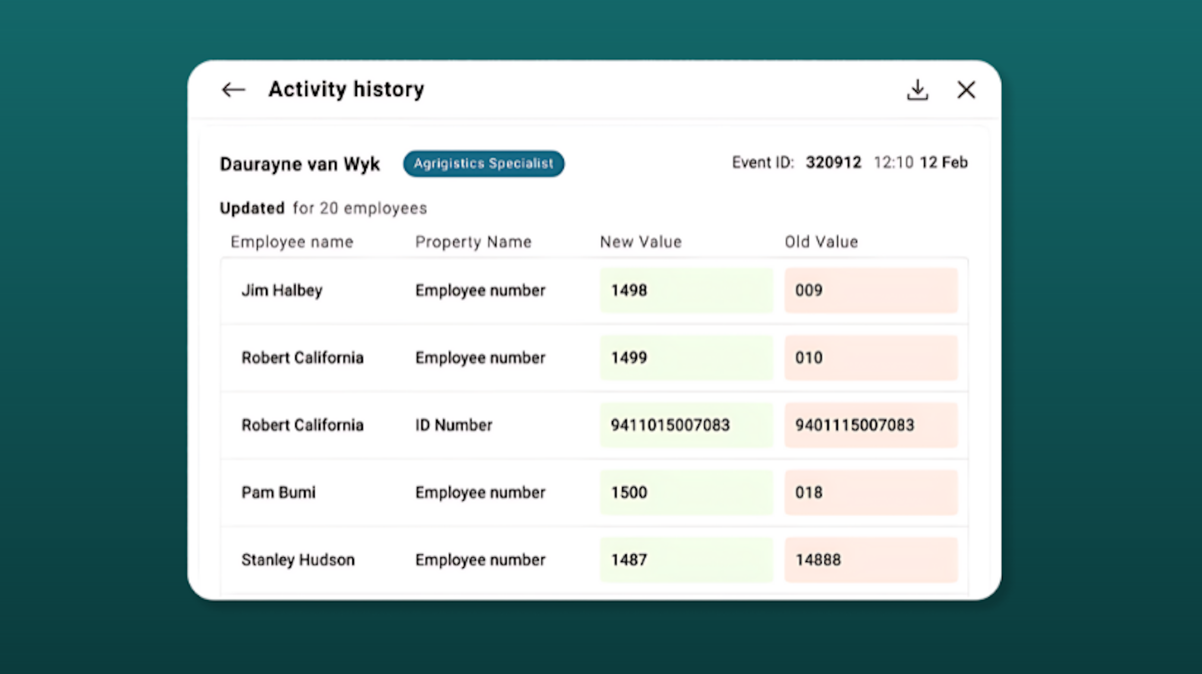 scrrenshot of audit logs