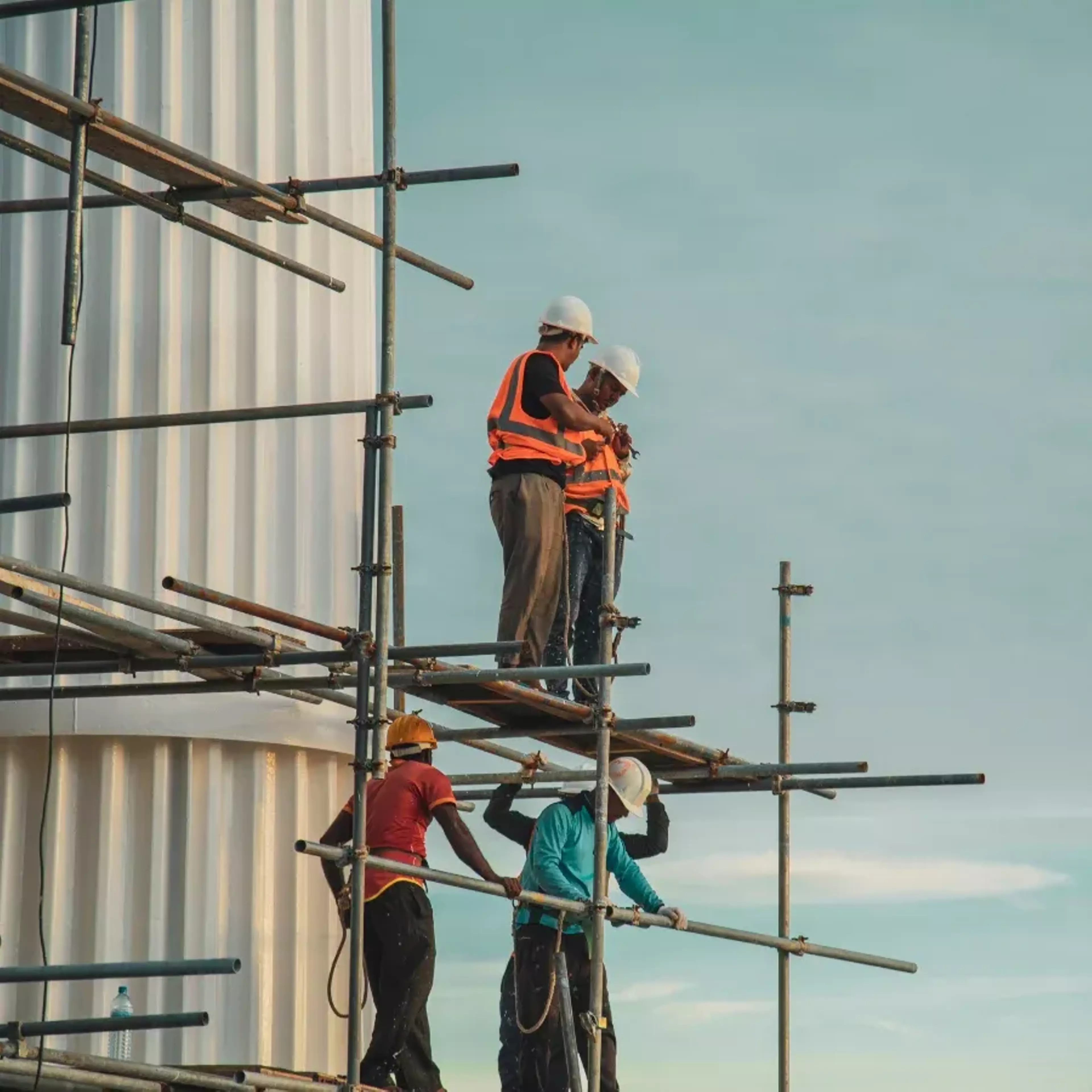 construction workers on site 